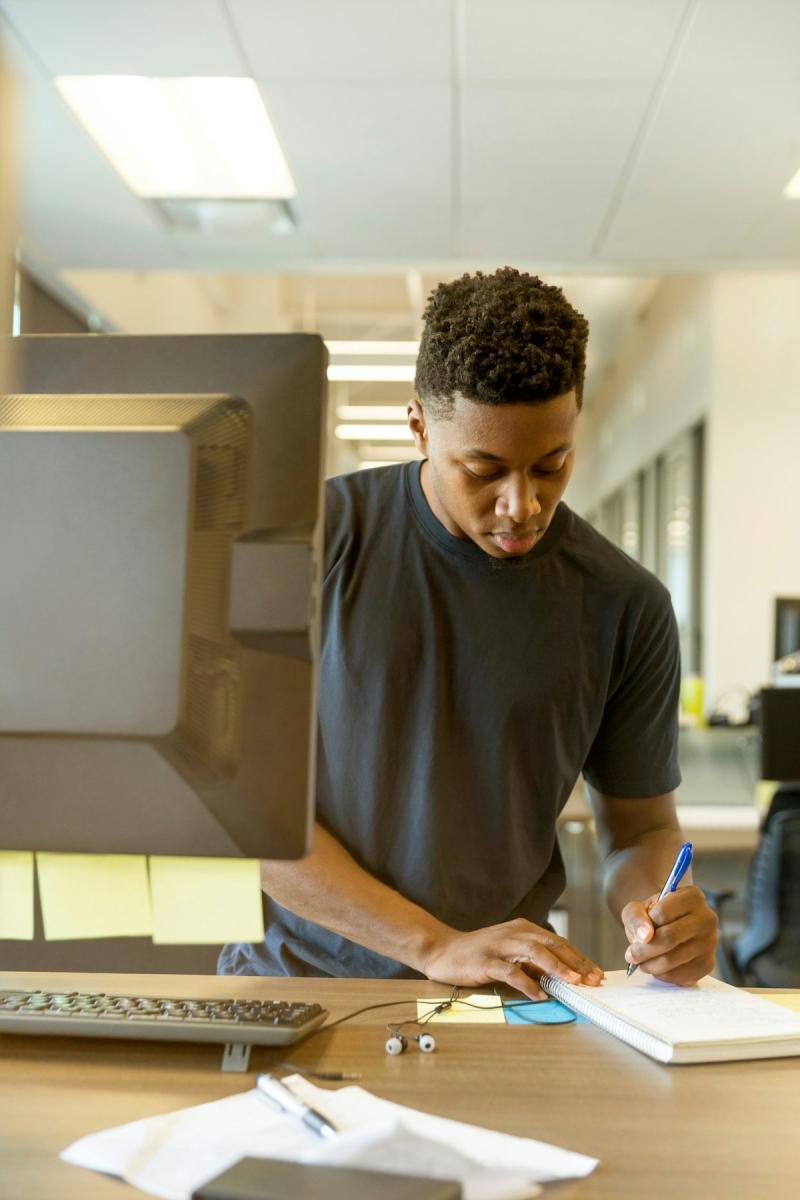 Person experiencing a moment of breakthrough and genuine confidence