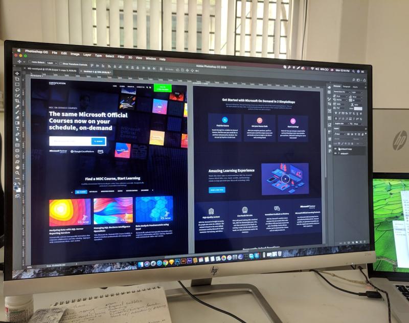 UX designer reviewing website conversion optimization layout